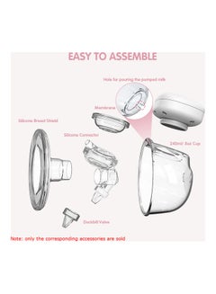 YOUHA Electric Breast Pump Replacement with 2-Piece 80z Cup Soft Food-Grade Silicone  - Image 2
