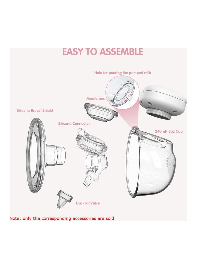 YOUHA Electric Breast Pump Replacement with 2-Piece 80z Cup Soft Food-Grade Silicone - Image 2