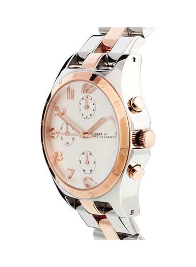 مارك ساعة يد بعقارب وسوار من الستانلس ستيل طراز MBM3070 للرجال - Image 2