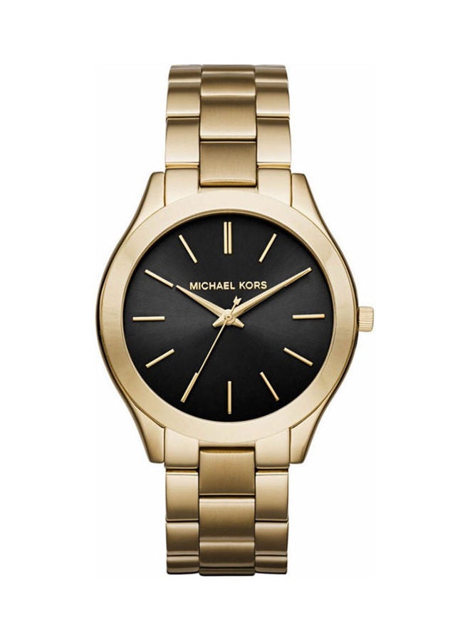 مايكل كورس ساعة يد بعقارب وسوار من الستانلس ستيل طراز MK3478 للرجال - Image 1