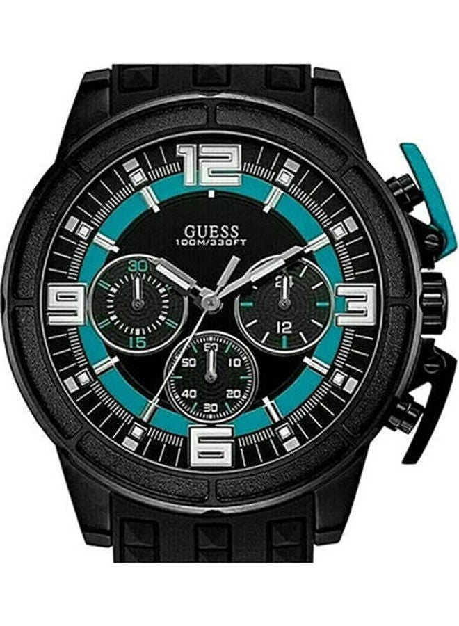 جس ساعة يد بعقارب وسوار من المطاط طراز W1115G3 للرجال - Image 2