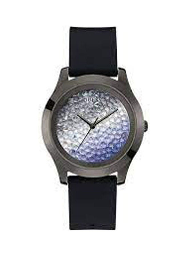 جس ساعة يد بعقارب وسوار من المطاط طراز W1223L4 للنساء - Image 1