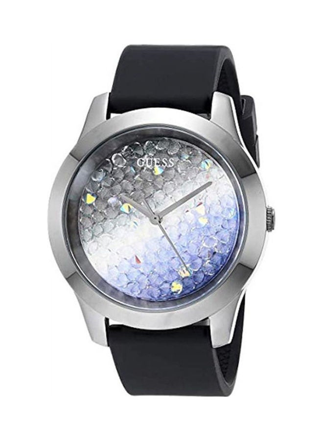 جس ساعة يد بعقارب وسوار من المطاط طراز W1223L4 للنساء - Image 2