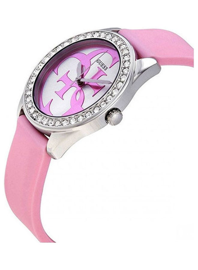 جس ساعة يد بعقارب وسوار من المطاط طراز W1240L1 للنساء - Image 2