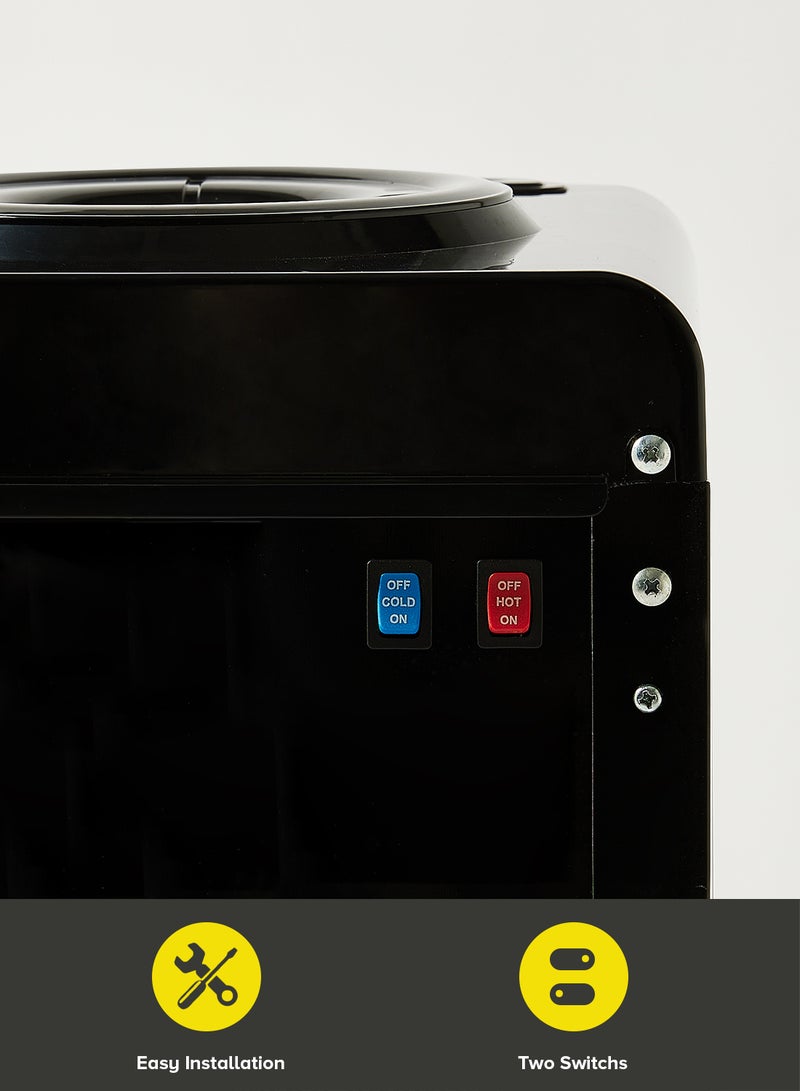 Noon East - Water Cooler Dispenser With Cold, Hot And Normal Water Faucet - 5 To 20 Liter With 3.2 Liter Stainless Steel Tank And Child Lock- Black 13 FS Black - Image 1