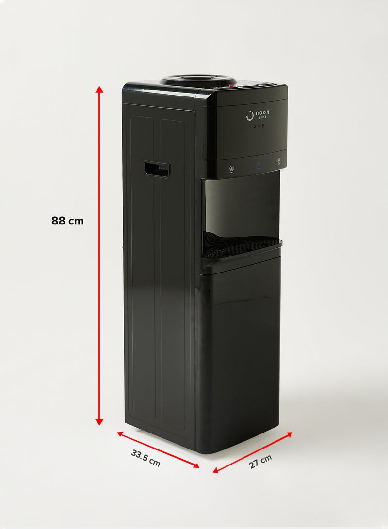 Noon East - Water Cooler Dispenser With Cold, Hot And Normal Water Faucet - 5 To 20 Liter With 3.2 Liter Stainless Steel Tank And Child Lock- Black 13 FS Black - Image 1