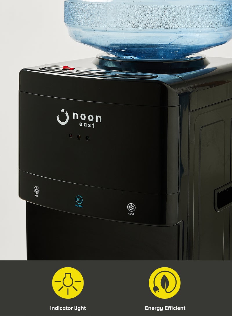 Noon East - Water Cooler Dispenser With Cold, Hot And Normal Water Faucet - 5 To 20 Liter With 3.2 Liter Stainless Steel Tank And Child Lock- Black 13 FS Black - Image 1