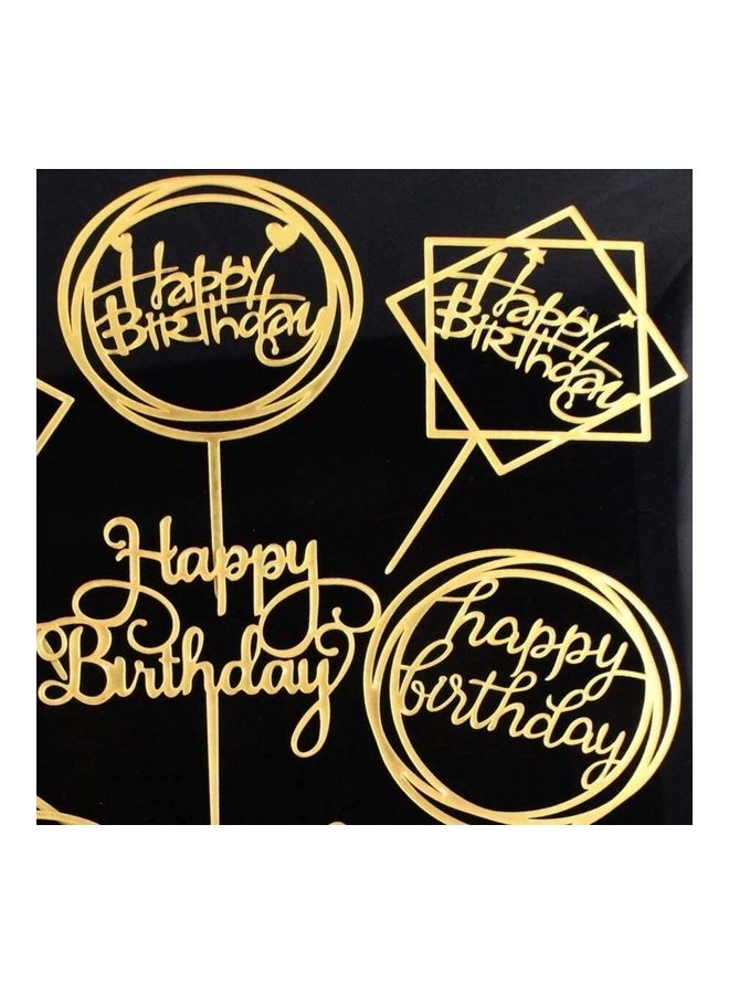 6-Piece Happy Birthday Cake Topper ‎16.5 x 11 x 1.27cm  - Image 3