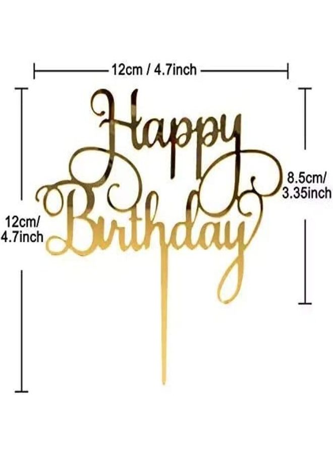 6-Piece Happy Birthday Cake Topper ‎16.5 x 11 x 1.27cm  - Image 4