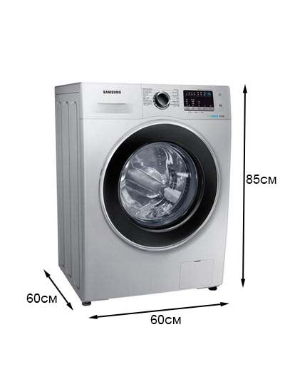 Samsung - Freestanding Front Load Washing Machine WW80J4260GS Silver - Image 1