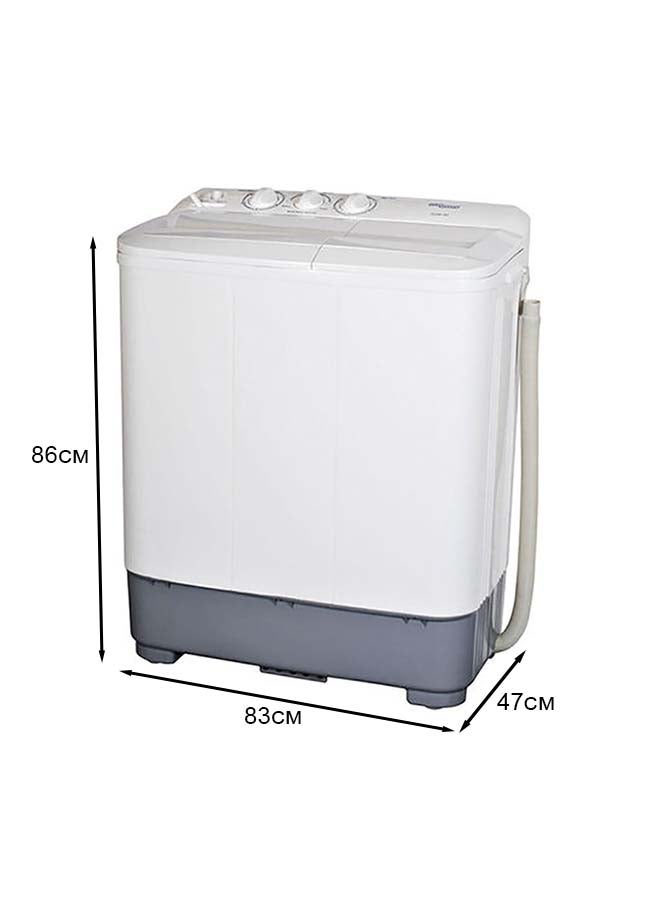 SUPER GENERAL Top Load Semi Automatic Washing Machine 360 W SGW80 White  - Image 2