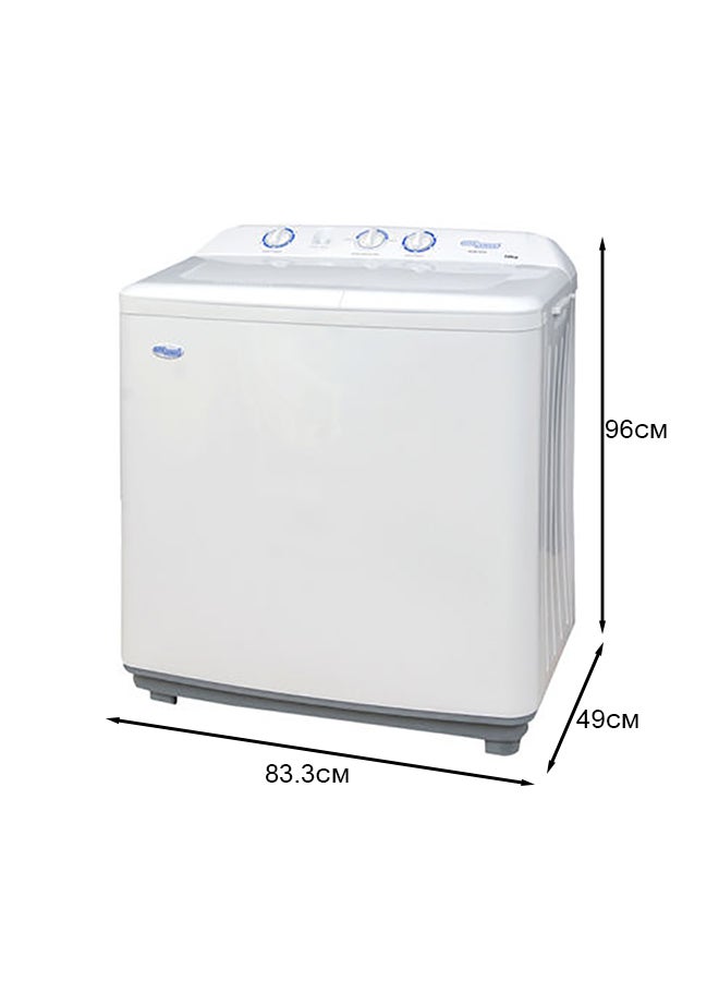 SUPER GENERAL - 10 Kg Twin-Tub Semi-Automatic Washing Machine, Efficient Top-Load Washer With Low Noise Gear Box, Spin-Dry, 84 x 49 x 92 Cm 630 W SGW1056N White - Image 1