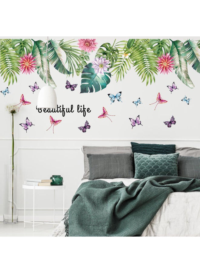 كابتن تيك ملصق جداري بتصميم أوراق استوائية خضراء متعدد الألوان 60x90سم - Image 2