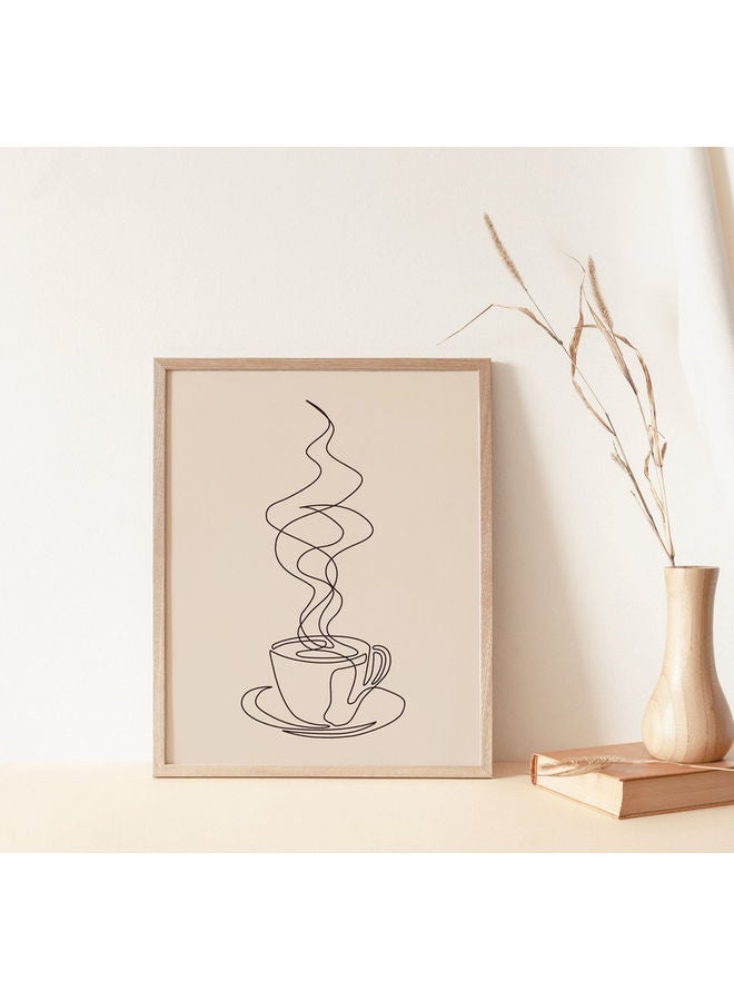 إكسسوارات بومة ملصق بتصميم بسيط لخطوط القهوة مع إطار متعدد الألوان 30x40سم