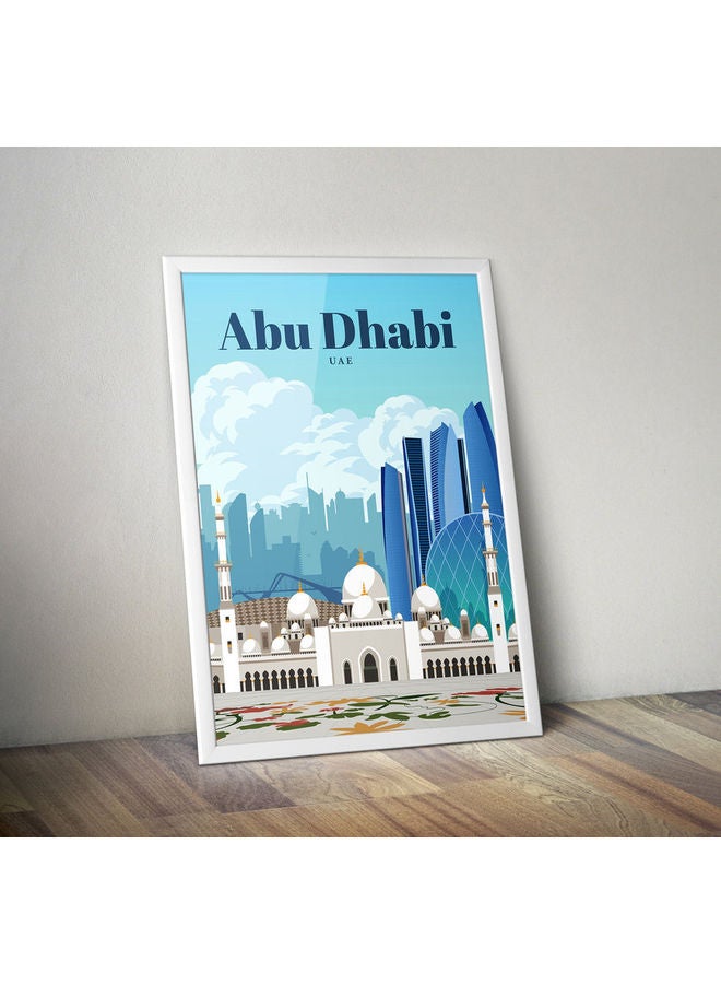 Boomah Accessories Abu Dhabi UAE Travel Poster With Frame Multicolour 30x40cm