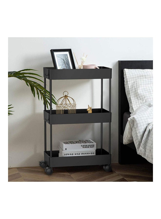 Home Time - 3-Layer Cart Black 12x62x40cm - Image 1