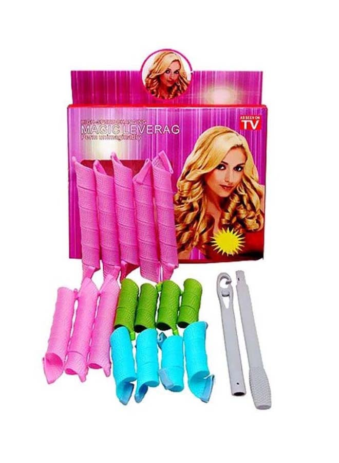 Magic 18-Piece Leverag Roller Set Pink/Blue/Grey  - Image 1