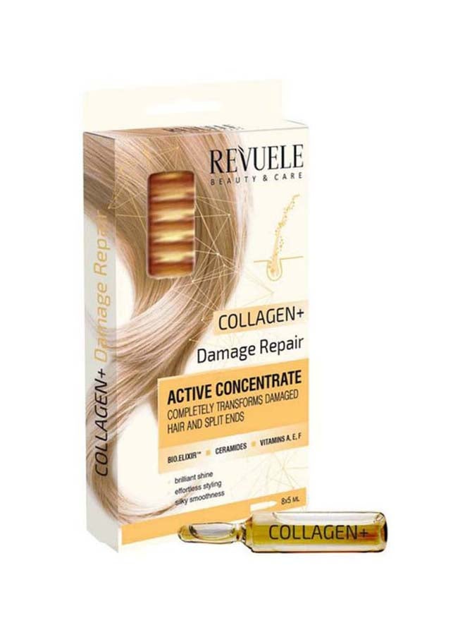 REVUELE - Collagen+ Damage Repair Active Hair Concentrate Ampoules Clear 8x5ml - Image 1