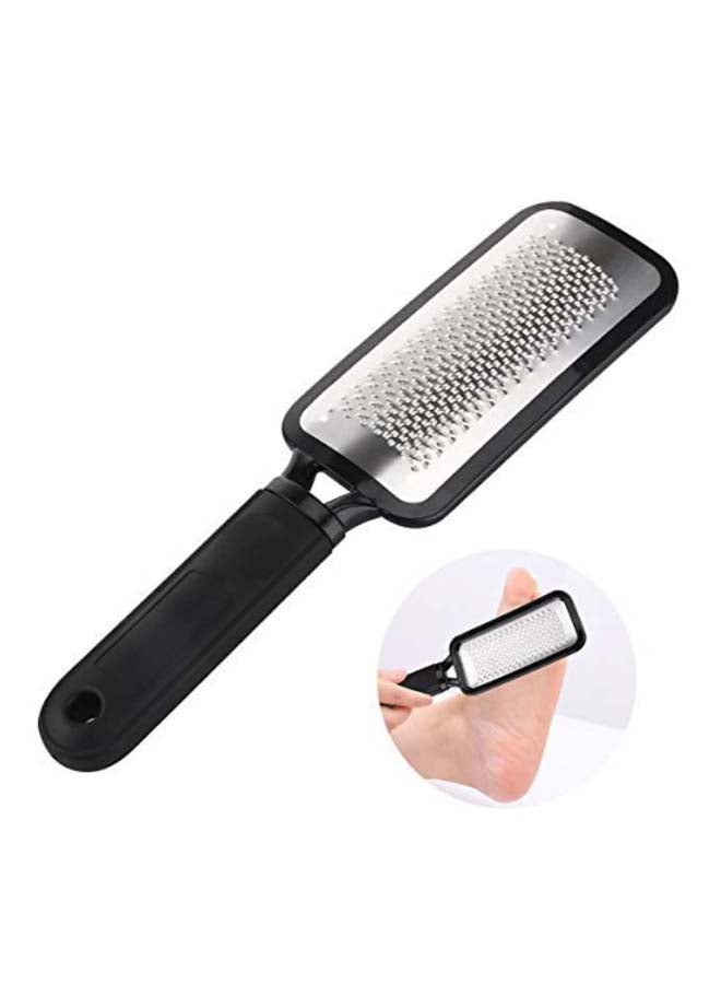 Tinksky - Stainless Steel Pedicure Rasp Foot File Silver/Black - Image 1