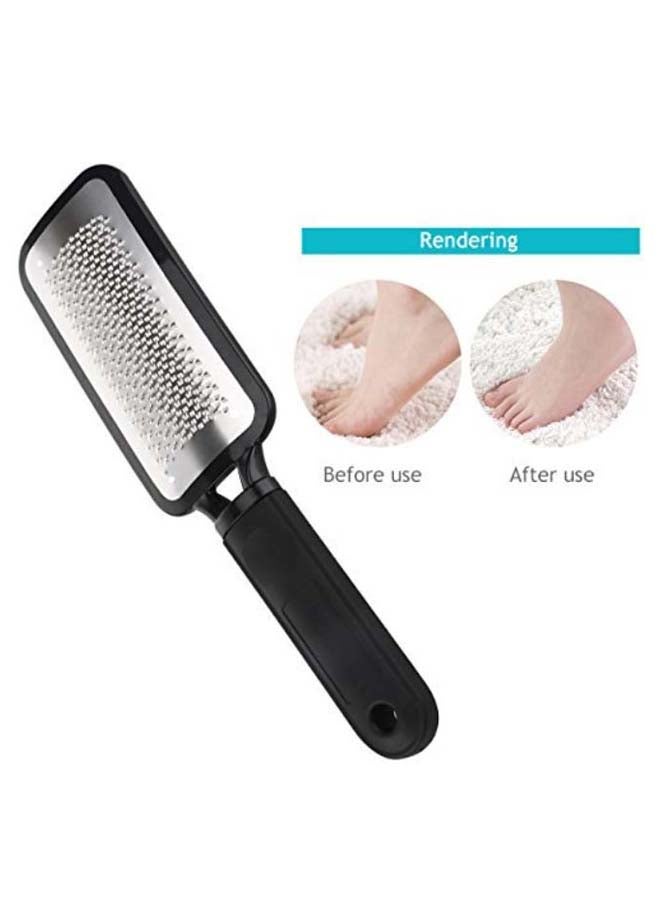 Tinksky - Stainless Steel Pedicure Rasp Foot File Silver/Black - Image 1