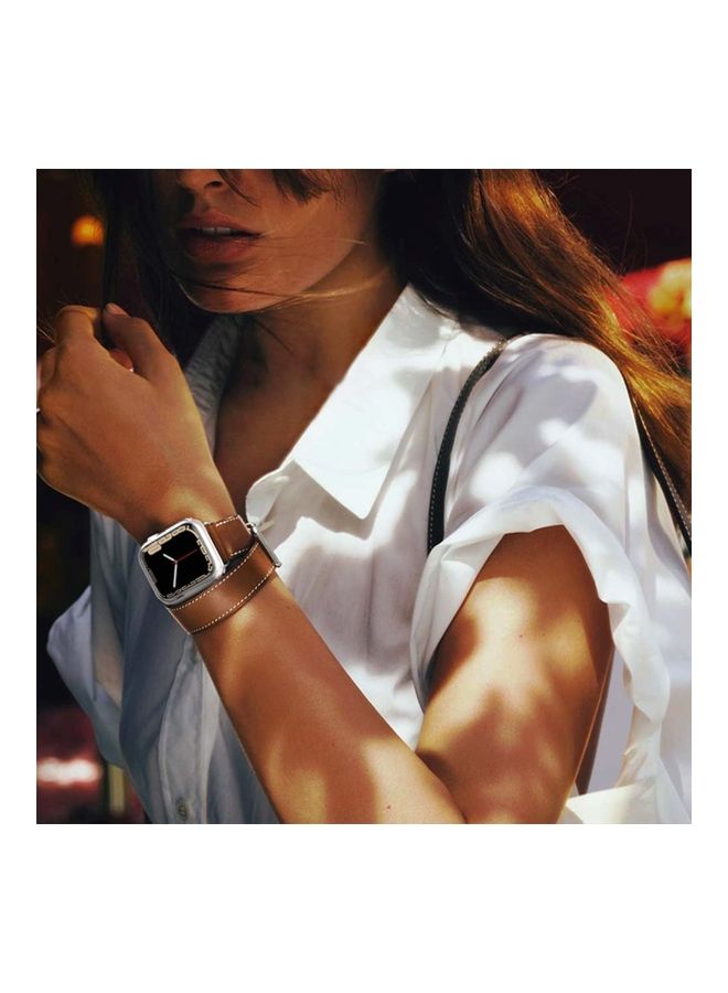 Rock Pow - Hard PC Ultra-Thin Protective Case Cover Frame for Apple Watch Series 7 41mm Clear - Image 1