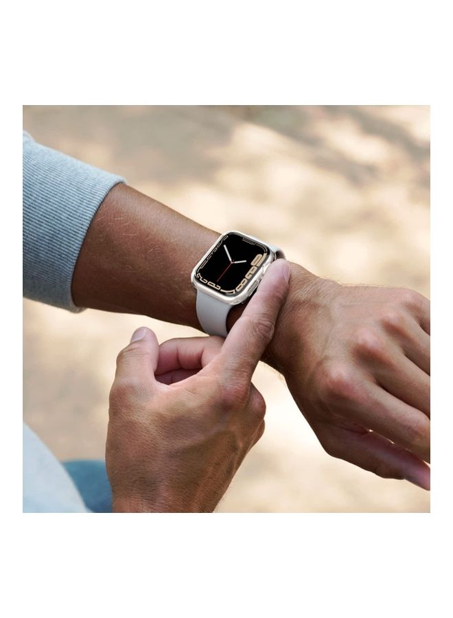 Rock Pow - Hard PC Ultra-Thin Protective Case Cover Frame for Apple Watch Series 7 41mm Clear - Image 1