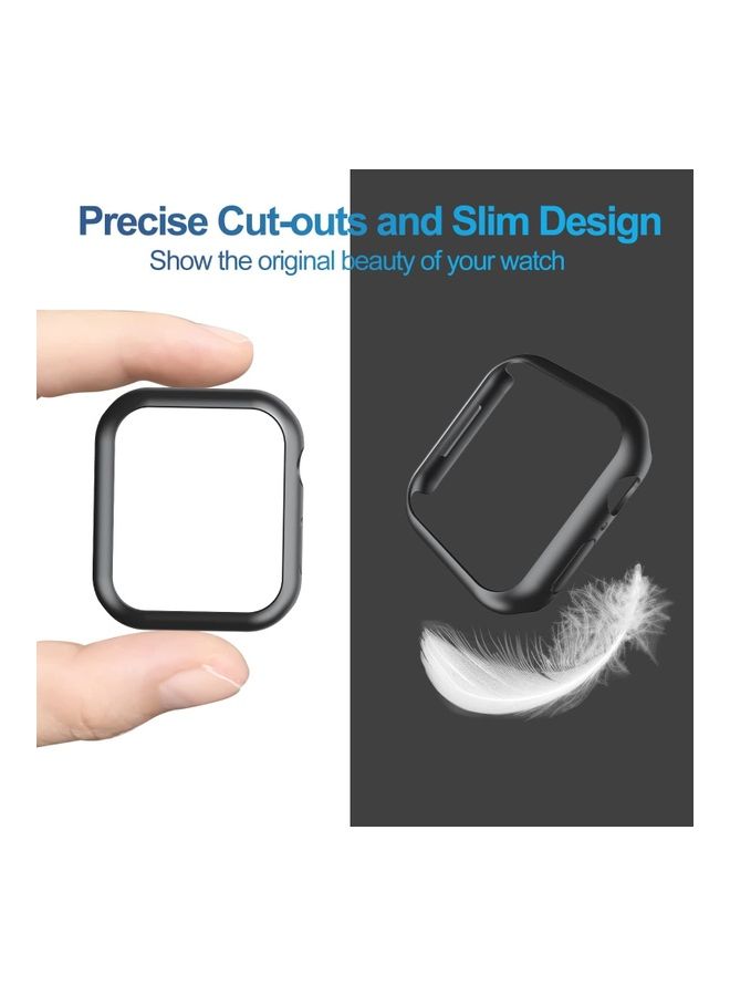 Rock Pow Hard PC Ultra-Thin Protective Case Cover Frame for Apple Watch Series 7 45mm Black  - Image 2