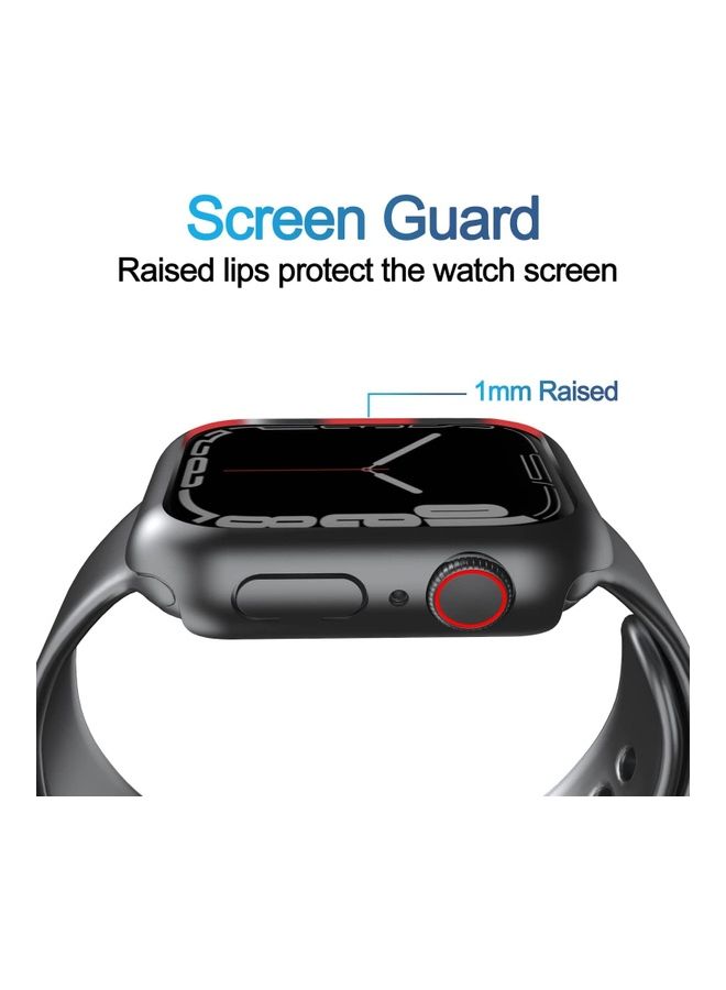 Rock Pow Hard PC Ultra-Thin Protective Case Cover Frame for Apple Watch Series 7 45mm Black  - Image 3