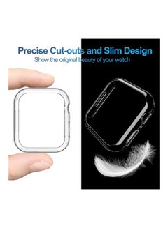 Rock Pow Hard PC Ultra-Thin Protective Case Cover Frame for Apple Watch Series 7 41mm Clear  - Image 2