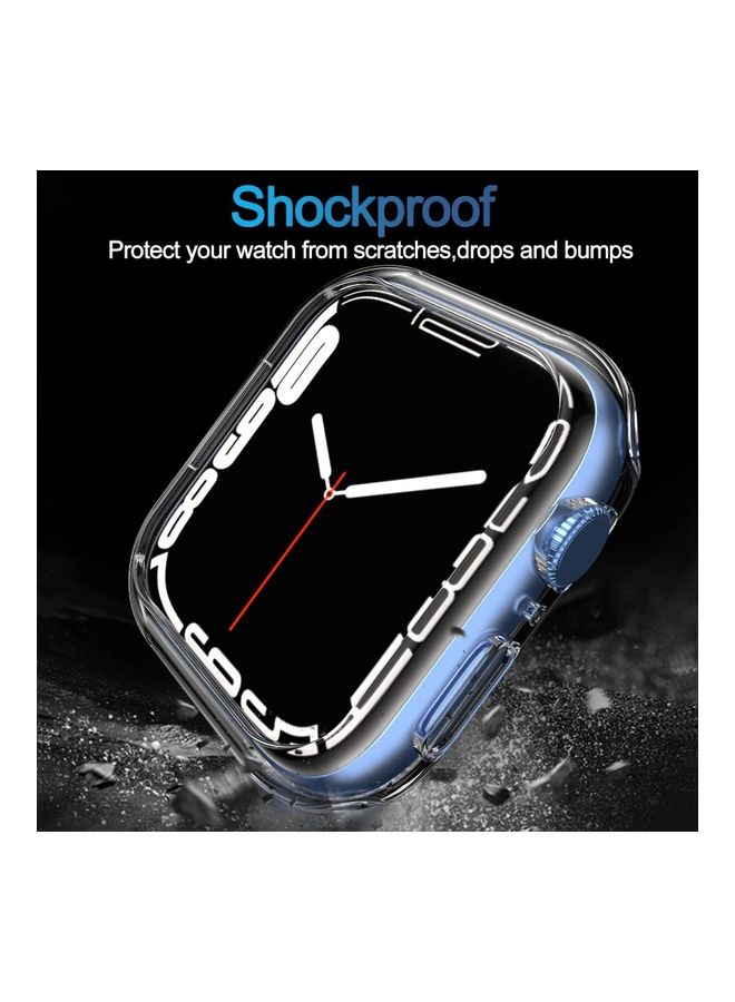 Rock Pow - Hard PC Ultra-Thin Protective Case Cover Frame for Apple Watch Series 7 41mm Clear - Image 1