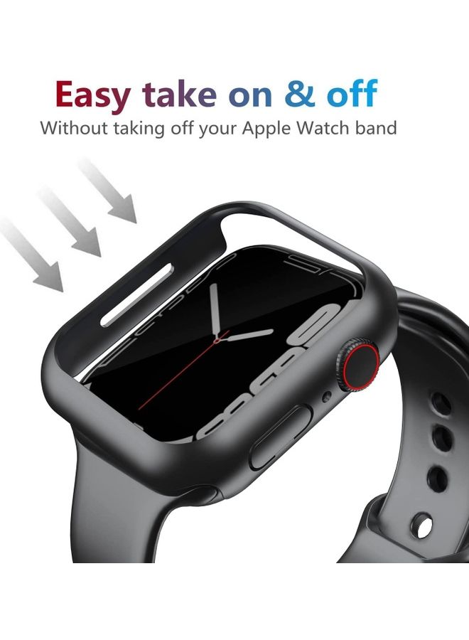 Rock Pow Hard PC Ultra-Thin Protective Case Cover Frame for Apple Watch Series 7 45mm Black  - Image 4
