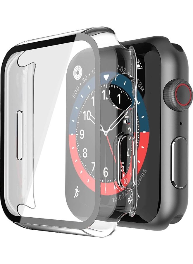 Rock Pow - Hard PC Ultra-Thin Protective Case Cover with Screen Protector for Apple Watch Series 7 41mm Clear - Image 1