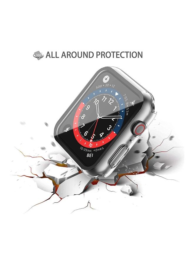 Rock Pow - Hard PC Ultra-Thin Protective Case Cover with Screen Protector for Apple Watch Series 7 41mm Clear - Image 1