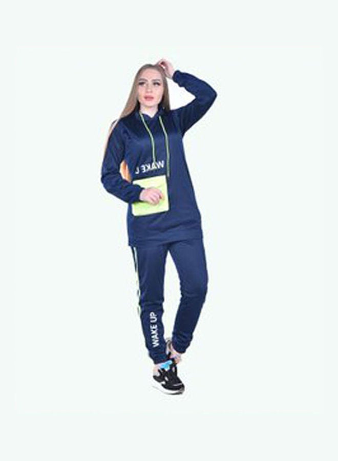Caesar Casual BasicHoodie With Pants Training Suit Blue  - Image 1