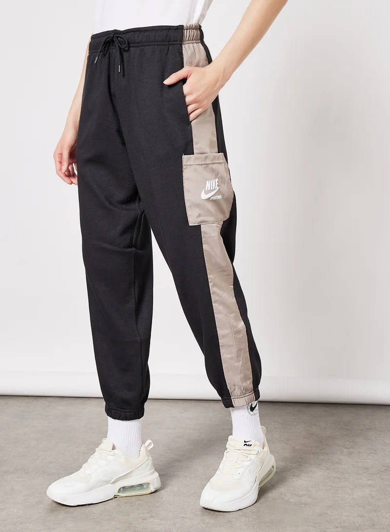 Nike NSW Fleece Heritage Sweatpants Black