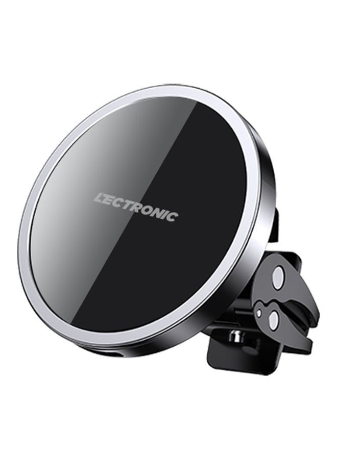 ليكترونيك شاحن لاسلكي مغناطيسي للسيارة بقوة 15 وات 2 في 1 أسود/فضي - Image 1