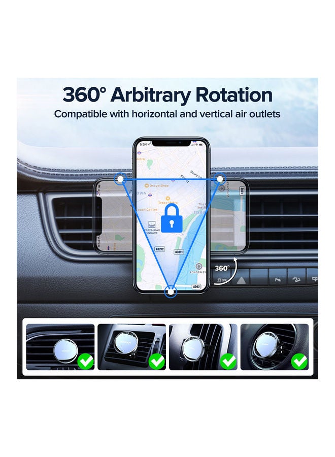 ليكترونيك شاحن لاسلكي مغناطيسي للسيارة بقوة 15 وات 2 في 1 أسود/فضي - Image 3