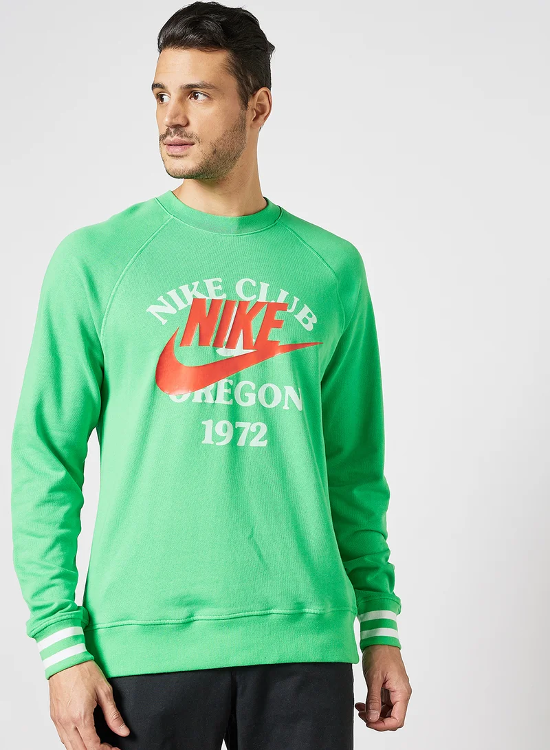Nike NSW Tred Terry Sweatshirt Green