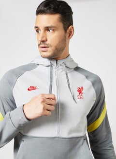Nike Liverpool F.C Travel Fleece Hoodie Grey  - Image 3