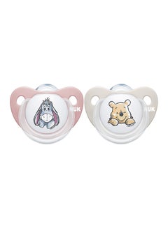NUK 2-Piece Disney Winnie Trendline Silicone Soother, 6-18M - Assorted  - Image 1