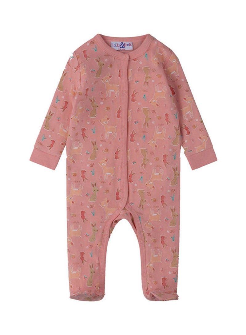 ليلي آند جاك 5 Piece Baby Combo Set Coral Pink - Image 2