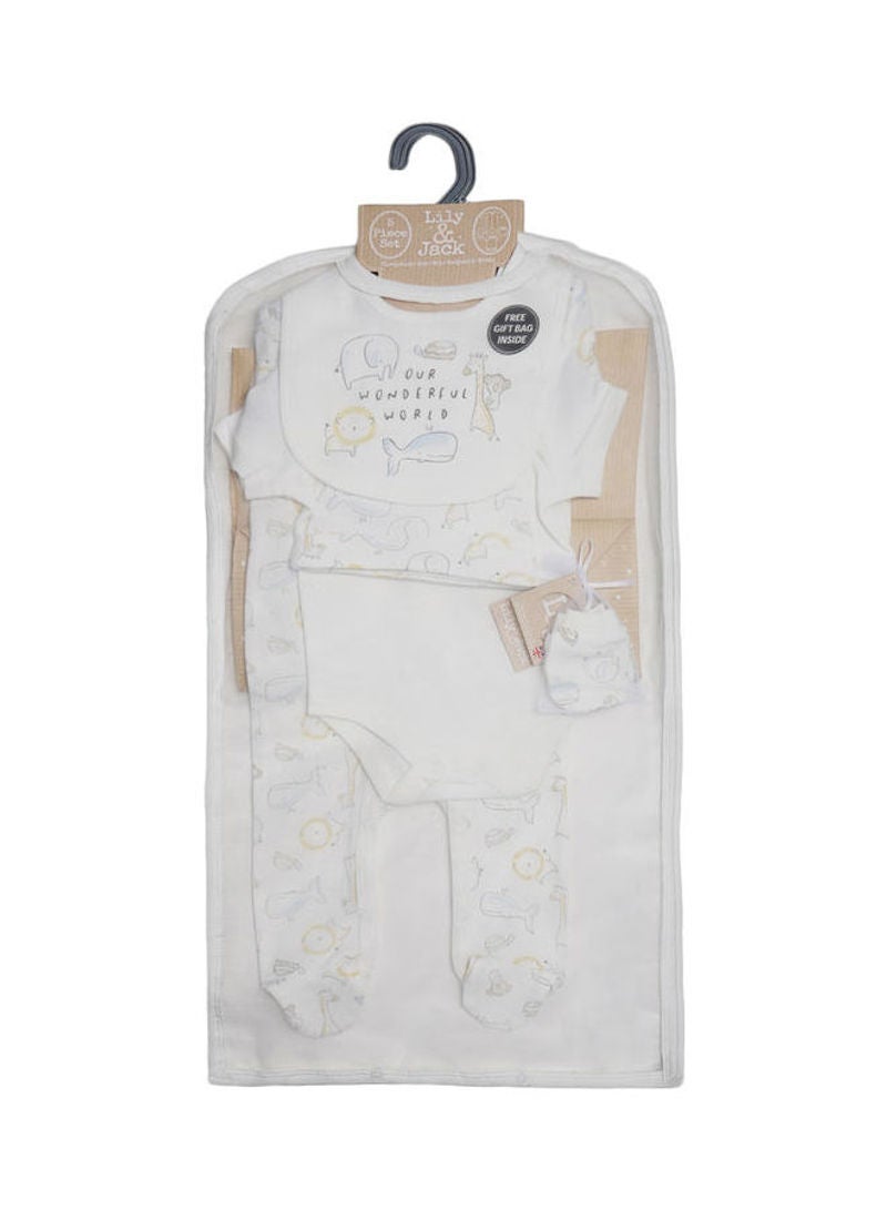 lily and jack - 5 Piece Baby Combo Set Cream - Image 1