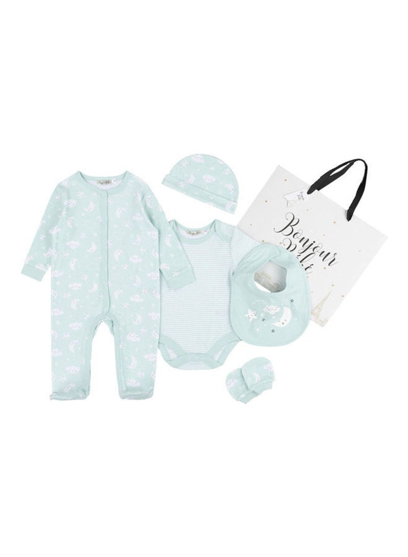 بونجور بيبي 5 Piece Baby Combo Set Mint - Image 1