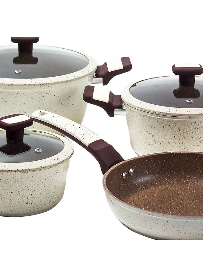 ألبرتو طقم أدوات الطهي مُكون من7 قطع بيج/بني 24سم - Image 2