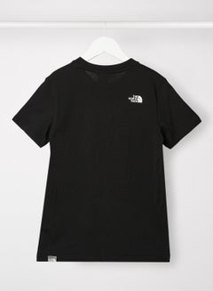 THE NORTH FACE Teen Slogan Print T-Shirt Black  - Image 2