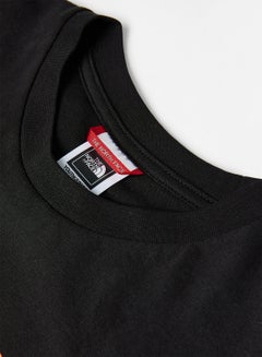 THE NORTH FACE Teen Slogan Print T-Shirt Black  - Image 4