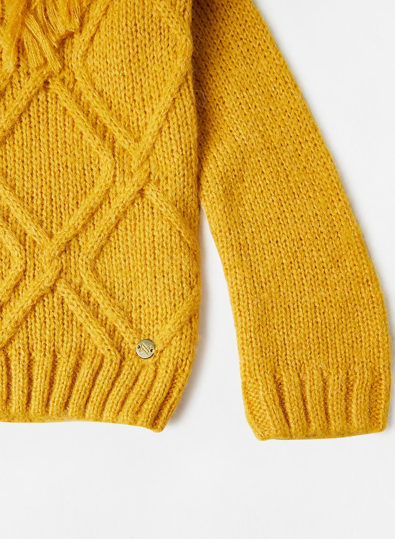 koko noko Kids/Teen Cable Knit Sweater Yellow