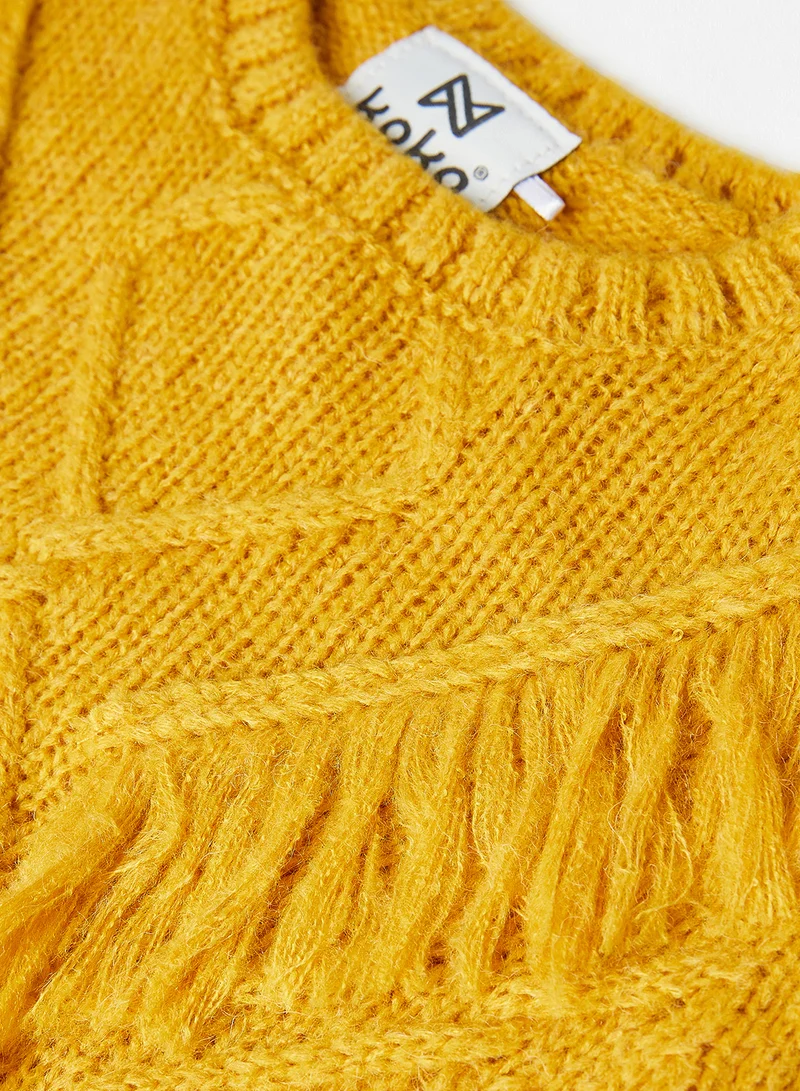 koko noko Kids/Teen Cable Knit Sweater Yellow