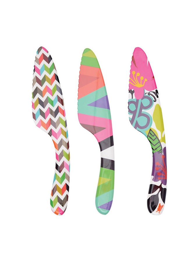 FRench Bull 3-Piece Cake Knife Multicolour 11.5inch - Image 1