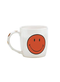 Zak Designs Smiley Decorative Mug Orange/White 